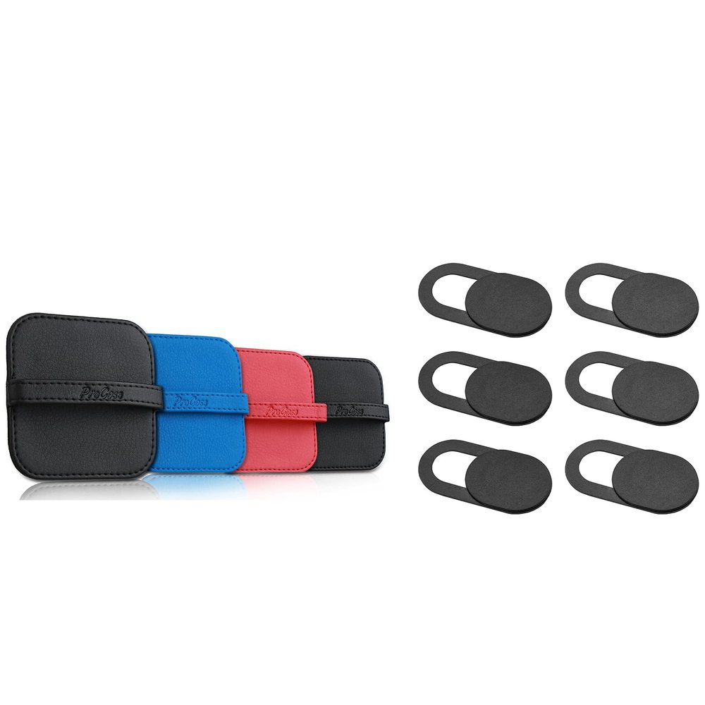 ProCase Screen Cleaning Pad Cloth Wipes for Touch Screen Devices Bundle with 6 Pack Webcam Cover Slide for Laptop Phone