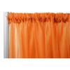 1 Pc, Sheer Voile Flame Retardant (Fr) 10Ft H x 118" W Drape/Backdrop Curtain Panel - Orange Machine Washable Cold & Low Heat for Wedding, Birthday, Shower, Tradeshow, or Events view 1