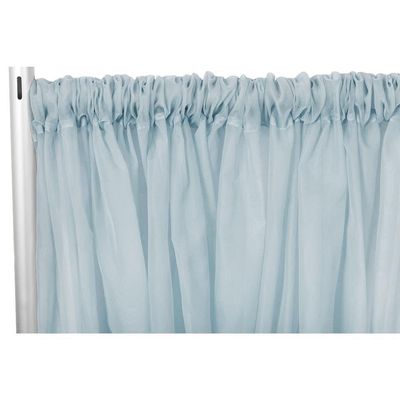CVL 1 Pc, Sheer Voile Flame Retardant (Fr) 10Ft H x 118" W Drape/Backdrop Curtain Panel - Dusty Blue for Wedding, Birthday, Shower, Tradeshow, or Events