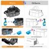 LoDrid Wearable Cleaning Caddy Bag with 4 Foldable Dividers, Grey view 3