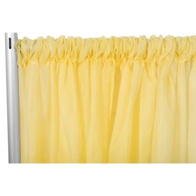 1 Pc, Sheer Voile Flame Retardant (Fr) 8Ft H x 118" W Drape/Backdrop Curtain Panel - Canary Yellow Machine Washable Cold & Low Heat for Wedding, Birthday, Shower, Tradeshow, or Events