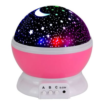 Kids Night Light Star Light Projector 360 Degree Rotating Star Projector Colors Changing with USB Cable Night Light Projection Gifts for Kids Baby Bedroom Party Decorations Birthday Gifts (Pink)