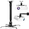 DAWASAPAT 3-in-1 Projector Mount Wall/Ceiling Projection Bracket, Universal Height Adjustable Hanging Mount Bracket Holder with Extension Pole for Home and Office Projector view 1