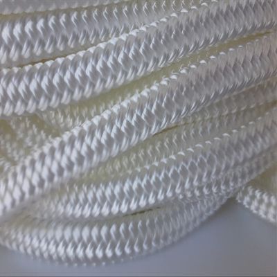 1/4 x Double Braid-Yacht Braid Polyester Rope Hank. White. (200.00)