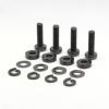 ReplacementScrews M8 Wall Mount Screws Compatible with Samsung 18-20mm Installations (1.25mm Pitch) Complete kit with Screws, Washers and Spacers - Black Plated. view 2