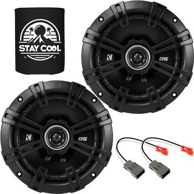 KICKER Front Door 6.5 Speakers Kit for Honda Accord 1994-2020 Upgrade Kit - Pair of DS Series 6 1/2 Inch Coaxial Speakers with Harnesses - DSC650, 43DSC6504
