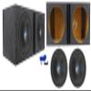 Rockville W15K5S4 Bundle: (2) 15 in 2000-Watt Peak/500-Watt RMS 4 Ohm Car Subwoofers, RDVB15 Dual 15 in Vented MDF Sub Enclosure Box, Speaker Wire and Hardware, 4-Items view 1