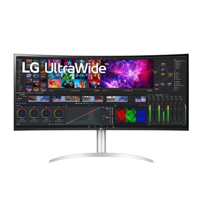LG 40WP95C-W 40 UltraWide Curved WUHD (5120 x 2160) 5K2K Nano IPS Computer Monitor, DCI-P3 98% (Typ.) HDR10, Thunderbolt 4 w/ 96W PD, 3-Side Virtually Borderless Design Tilt/Height/Swivel Stand,Black