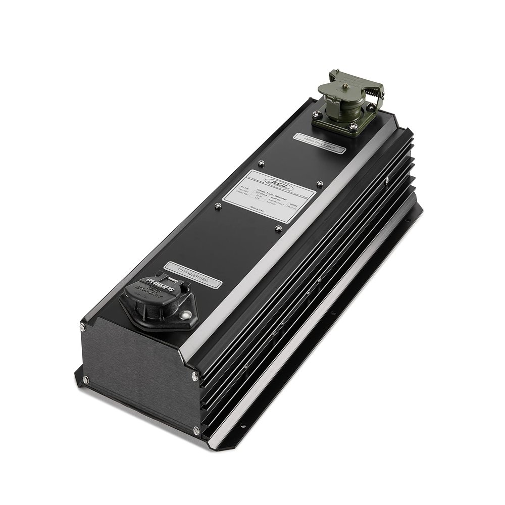 SEC America Electrical Trailer Interface - 24VDC Input Converts to 12VDC - for Connection Between a Military Tow Vehicle and North American Trailer - Model UTC 2412-8