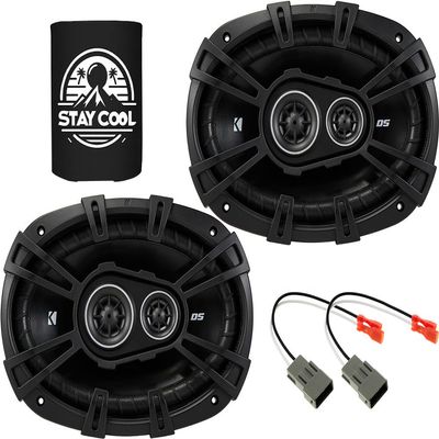 KICKER Deck 6x9 Speakers Kit for Honda Accord 1979-200 Upgrade Kit - Pair of DS Series 6x9 Inch 3-Way Speakers with Harnesses - DSC6930, 43DSC69304