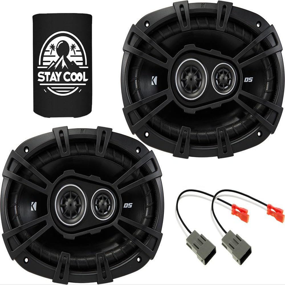 KICKER Deck 6x9 Speakers Kit for Honda Accord 1979-200 Upgrade Kit - Pair of DS Series 6x9 Inch 3-Way Speakers with Harnesses - DSC6930, 43DSC69304