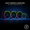 Razer Hanbo Chroma RGB All in One Liquid Cooler aRGB Pump Cap: AIO Design - Quiet, Powerful aRGB Fans - PWM Fan Controller Support - Intel LGA 115X Series, 2011, 1200, 1700, AM5 Compatible - 360MM view 4