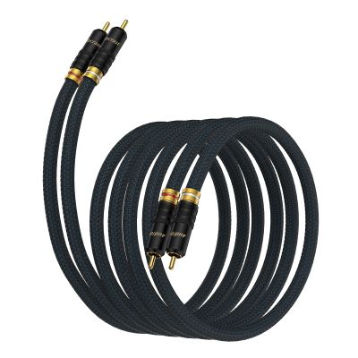 Tertullus 2Pack RCA Audio Cables, 6N OFC Braided RCA Male to Male Stereo Audio Interconnect Cable for Home Theater, HDTV, Subwoofer, Amplifiers, HiFi Systems (1.5m/4.92FT)