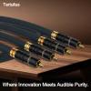 Tertullus 2Pack RCA Audio Cables, 6N OFC Braided RCA Male to Male Stereo Audio Interconnect Cable for Home Theater, HDTV, Subwoofer, Amplifiers, HiFi Systems (1.5m/4.92FT) view 2