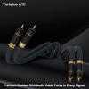 Tertullus 2Pack RCA Audio Cables, 6N OFC Braided RCA Male to Male Stereo Audio Interconnect Cable for Home Theater, HDTV, Subwoofer, Amplifiers, HiFi Systems (1.5m/4.92FT) view 4