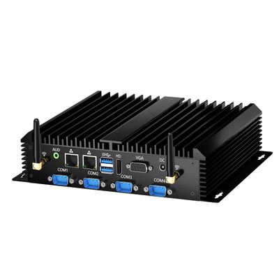 msecore Fanless Mini PC, Industrial Computer with Core i5-4200U 16G RAM 512G SSD, 1*HDMI 1*VGA, 6*COM RS232, Dual LAN, WiFi, Support Dual Display WOL, Windows 10 Pro