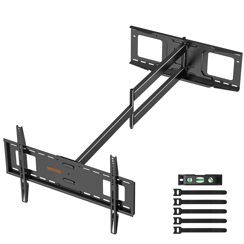 48'' Extension Extra Long Arm TV Wall Mount, Heavy Duty Full Motion TV Wall Mount for 37 to70,75,77,80,85'' Screens, Max VESA 600x400mm, Hold 110 lbs, 16''-24'' Wood Studs/Concrete/Brick Wall