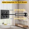 48'' Extension Extra Long Arm TV Wall Mount, Heavy Duty Full Motion TV Wall Mount for 37 to70,75,77,80,85'' Screens, Max VESA 600x400mm, Hold 110 lbs, 16''-24'' Wood Studs/Concrete/Brick Wall view 2