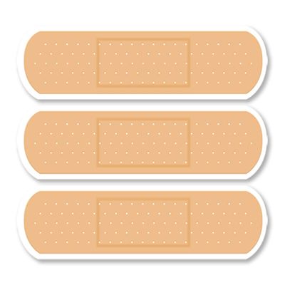 Kramer Adhesive Bandages Set of 3 Band | Aid Vinyl Sticker Car Decal for Laptop 4.5 in.