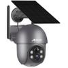 ANRAN Security Camera Wireless Outdoor with 360 View, 2K Solar Outdoor Camera with Smart Siren, Spotlights, Color Night Vision, PIR Human Detection, Pan Tilt Control, 2-Way Talk, IP65, Q1 Grey view 1
