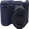 BolinUS ZV-E10 Case, Fullbody Ultra-thin Lightweight Rubber Soft Silicone Housing Case Bag Cover for Sony Alpha ZV-E10 ZVE10 (Blue) view 1