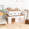 Cable Management Box Cable Storage Box Wooden Hidden Cable Protector Creative TV Computer Cable and Power Strip Storage Box Home Office Line Management for TV Computer Hide Power Strips Cords view 3