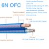gotor 3.5mm Banana Speaker Wire Cable Banana to 3.5mm Adapter Cable Gold Plated Banana Tips 2x100 AWG 3.5mm Stereo Male Jack to 4 x Banana Plug Speaker Cable Audio Extension Cord 3.28ft Blue view 2