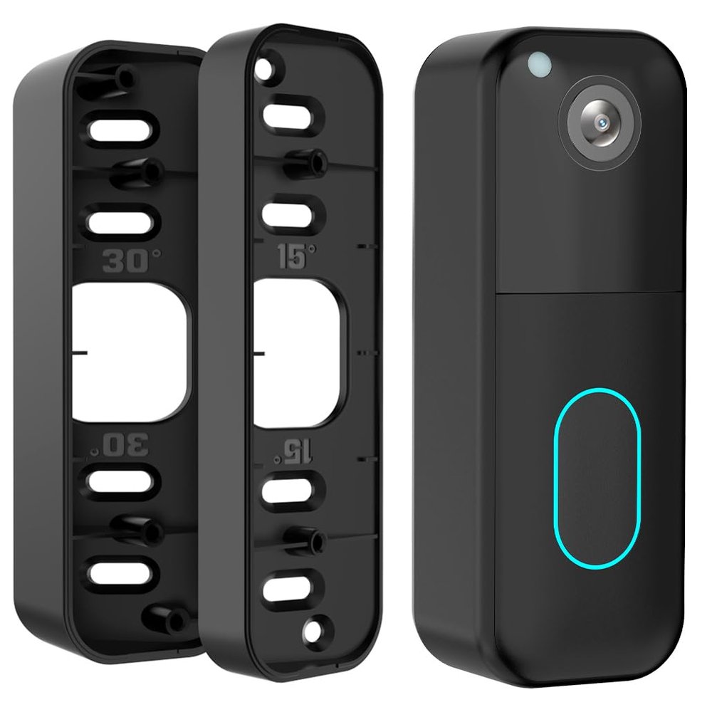 Blink Doorbell Mount, Adjustable (15 to 45 Degrees) Corner Mount,No-Drill Mounting Bracket for Blink Doorbell Camera(1st & 2nd Gen), Wide Viewing Angle Mount,Black