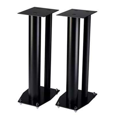 Feet Speaker Stand Metal Speaker Floor Stand Surround Sound Speaker Stereo Stand with Silver Plated Full Brass Feet (Color : Black, Size : 21 * 28 * 50cm)