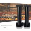 Feet Speaker Stand Metal Speaker Floor Stand Surround Sound Speaker Stereo Stand with Silver Plated Full Brass Feet (Color : Black, Size : 21 * 28 * 50cm) view 2