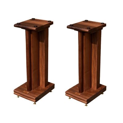 Feet Pair of Speaker Stands Solid Wood Speaker Stands Stand for Living Room Speaker Stands for Cinema (Color : Brown, Size : 21 * 28 * 80)
