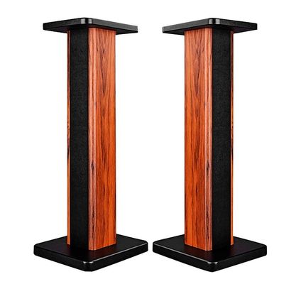 Feet Speaker Stand Surround Sound Stand Solid Wood Floor Standing Speaker Stand Stable and Drop-Proof Internal Sand Filling (Color : Brown, Size : 28 * 24 * 30cm)