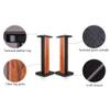 Feet Speaker Stand Surround Sound Stand Solid Wood Floor Standing Speaker Stand Stable and Drop-Proof Internal Sand Filling (Color : Brown, Size : 28 * 24 * 30cm) view 4