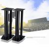 Feet Speaker Stand Metal Speaker Floor Stand Surround Sound Speaker Stereo Stand with Silver Plated Full Brass Feet (Color : Black, Size : 21 * 28 * 90cm) view 4