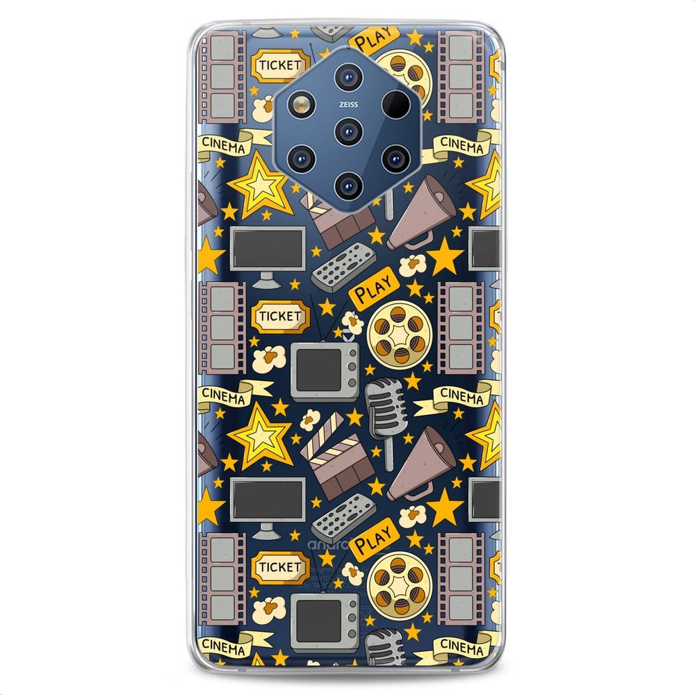Cavka TPU Case Replacement for Nokia 9 PureView Xr20 1 Plus 8.3 5G 8.1 C30 C01 X10 Silicone Print Cute Design Soft Hollywood Slim fit Cinema Movie Night Lightweight Director Flexible Clear