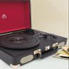 GPO Soho Retro Briefcase Style 3 Speed Turntable (Black & Silver) view 2