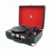 GPO Soho Retro Briefcase Style 3 Speed Turntable (Black & Silver) view 3