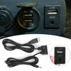 Car AUX USB Cable,AUX Embedded Installation USB Port Headphone Jack Panel Mounting 3.5mm AUX Extension Cable Adapter Flush Mount for Car Boat view 4
