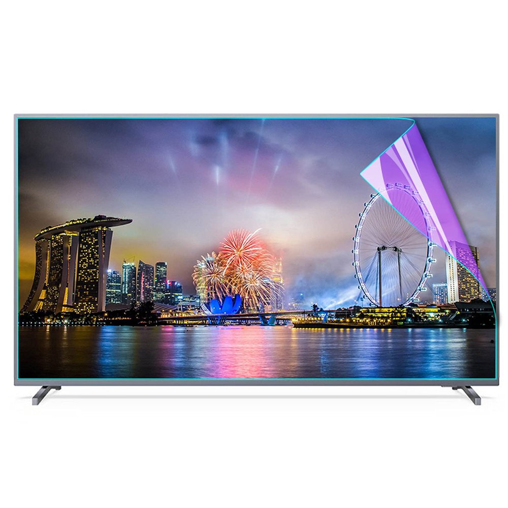XRRX 32-75 Inch TV Screen Protector, Frosted Anti Glare/Anti Blue Light/Dustproof Filter Film, Blocking Harmful Blue Light from 380 to 495nm, Anti-Myopia,43"(942 * 529mm)