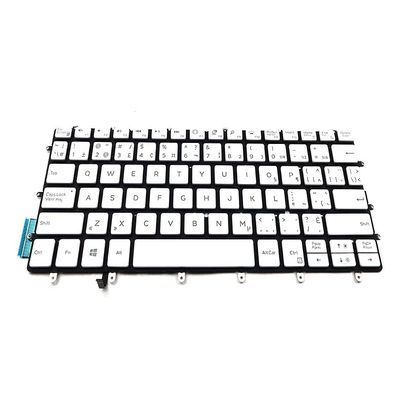 White Backlit Canadian Laptop Keyboard N3NG0 0N3NG0 CN-0N3NG0 Compatible Replacement Spare Part for Dell XPS 13 9370 Series