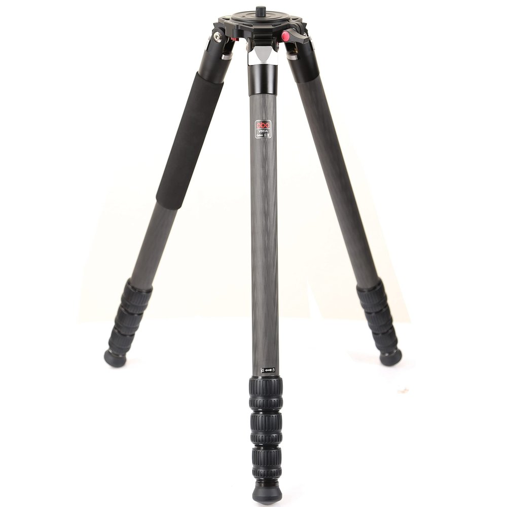 Carbon Fiber Tripod Professional Heavy Duty Large Travel Camera Tripod Solid Hunting Stand Monopod Tripods OBO V880A Black