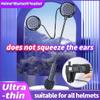 Motorcycle Helmet Bluetooth 5.0 Waterproof Sports Headset Music Control, 80 Hours Playtime, Ultra Thin Earphones for Cycling/Skiing/Riding view 2