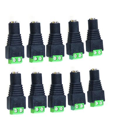 bnc Connector DC BNC Male Female Connector Coax CAT5 Video Balun Adapter Plug for Led Strip Lights CCTV Camera Accessories (10pcs DC Female)