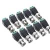 bnc Connector DC BNC Male Female Connector Coax CAT5 Video Balun Adapter Plug for Led Strip Lights CCTV Camera Accessories (10pcs BNC Male)