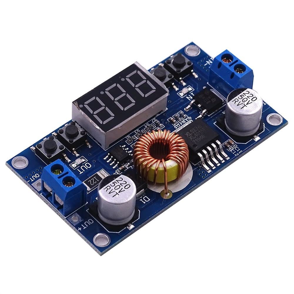 10pcs 5A 5-36V to 1.2V-32V Step Down Module DC-DC Adjustable Voltage Buck Converter Board 75W with Voltmeter Digit LED Display