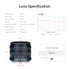 AstrHori 50mm F2.0 Large Aperture Full Frame Manual Prime Lens with Blur Effect & Filter Slot Compatible with Canon EF-M-Mount Mirrorless Camera M,M2,M3,M5,M6,M10,M100,M50,M50II(Black) view 2