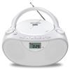 Nextron Portable CD Player Bluetooth Boombox with AM/FM Radio, USB, AUX-in, Headphone Jack, CD-R/RW & MP3-CD Compatible, Stereo Sound with Bass Boost, AC/Battery Operated  White view 1