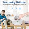 Nextron Portable CD Player Bluetooth Boombox with AM/FM Radio, USB, AUX-in, Headphone Jack, CD-R/RW & MP3-CD Compatible, Stereo Sound with Bass Boost, AC/Battery Operated  White view 4