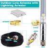 915MHZ LoRa Antenna Gateway 5.8 dbi Long Range Antenna Fiberglass Lorawan Omni Antenna with 16.4ft Antenna Cable Lightning Arrestor for RAK Sprint Nebra Bobcat Syncrob Helium M1 Hotspot HNT Miner view 2