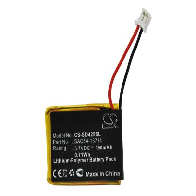 190mAh/3.7V Replacement Battery for SD-425CAMO SD-425 SD-425 transmitters FT-125W Transmitter FieldTrainer 425 FieldTrainer SD-425 Transmitte SD-425S transmitters FT-125 Transmitter SAC54-13734